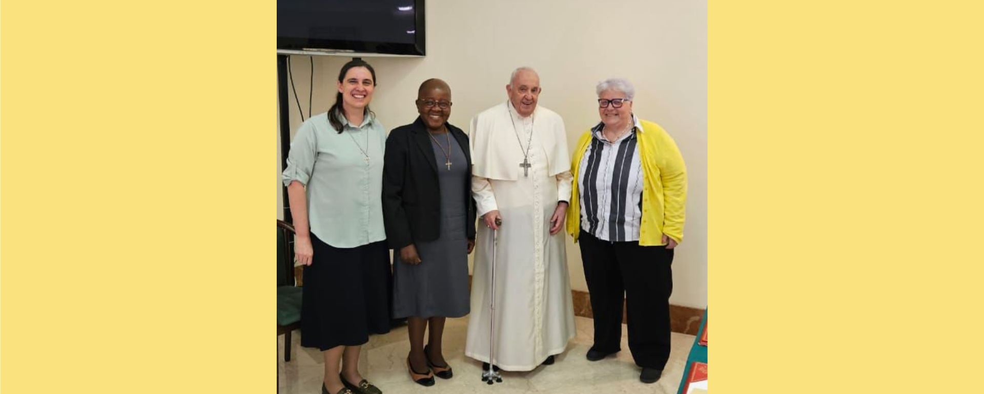 Stella Morra, theologian, friend of FIAC and AC, gave a speech to the Council of Cardinals in the presence of Pope Francis