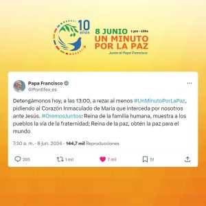 ES_Pontifex Tweet 8 de junio de 2024
