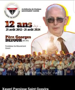 12eme anniversaire depuis la mort de Père Georges Defou- Fondateur Xaveri Moument