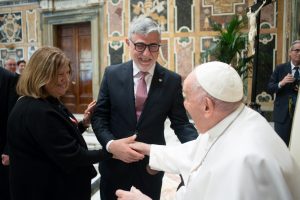Emilio and Claudia Inzaurraga with Pope Francis