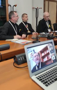 from the left Msgr. Bohdan DZYURAKHm Msgr. Teodor Martynyuk,,Mons. Radosław ZMITROWICZ