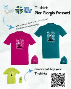 T-shirt with the logo ‘Verso l'Alto’ (To the top) translated into 13 languages