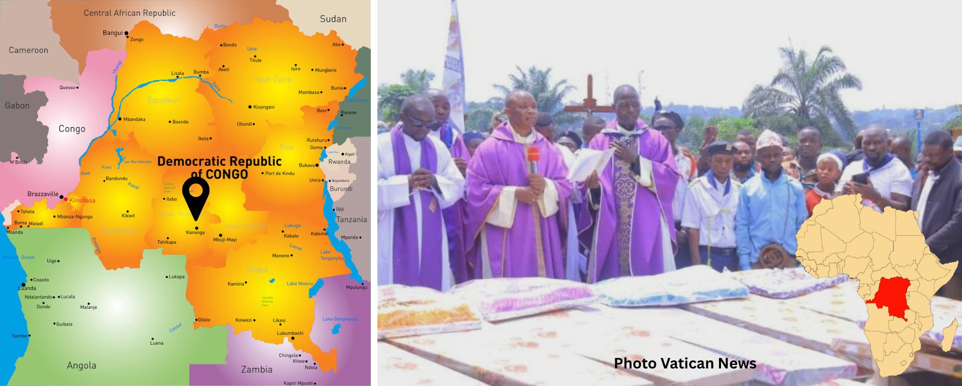 Massacre in church during the silver jubilee celebrating 25 years of the Catholic Action movement in Komala